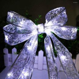 Strings 4m40 LED String Ribbon Light DIY Gift Box Decoration Bow Knot Lace Tape For Christmas Tree Pastry Cloth Fairy Garland JQ