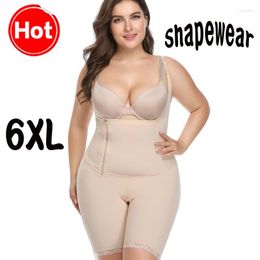 Women's Shapers Shapewear 6XL Plus Size Women's Full Body Shaper Cincher Underbust Corset Adjustable Waist Trainer Firm Bodysuits