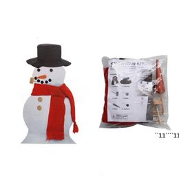 New Wooden imitation Christmas Snowman Dress up set accessories family Snowman Kit Toy Gifts JNB16009