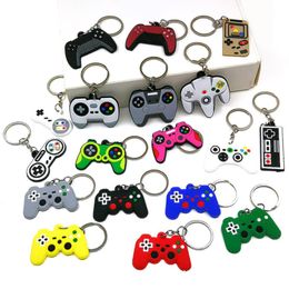 PVC Game Machine Keychain & Keyring Cute Gamepad Joystick Key Chain Keychains Bag Car Hanging fit men boy keys