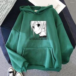 Felpe con cappuccio da uomo 2022 Moda Anime Horimiya Kyouko Hori Stampa Felpa con cappuccio Uomo Donna Felpe Harajuku Streetwear Haikyuu Hoddies Per adolescenti