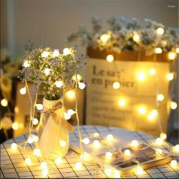 Strings Fairy Tale Led Luminaria 8m 50 Cherry Balls String Lights Battery Decorative Lamp Chain Wedding Christmas Patio Garland