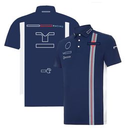 New F1 team driver T-shirt Men's lapel racing suit custom short sleeve sports POLO shirt