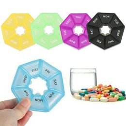 UPS Household Sundries 7 Day Mini Weekly Tablet Pill Medicine Box Travel Organizer Container Case Box Splitters