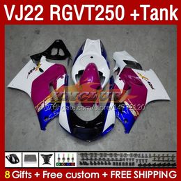 &Tank Fairings For SUZUKI RGVT250 RGV-250 SAPC VJ22 160No.14 RGV250 VJ 22 RGVT-250 90 91 92 93 94 95 96 RGVT RGV 250 CC 1990 1991 1992 1993 1994 1995 1996 Fairing rose pink blk