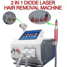 2 In 1 Professional Beauty Machine Carbon Peel 755 808 1064nm Diode Laser Hair Removal Nd Yag Lasers Tattoo Removal Equipment