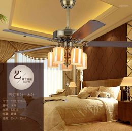 Pendant Lamps Restaurant Chandelier Fan Light Ceiling Lamp Living Room With Led Household Invisible Lighting