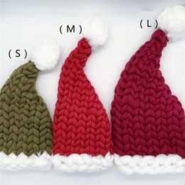 New Super Thick Santa Hat Party Favour Thread Christmas Hat Hand-woven Wholesale