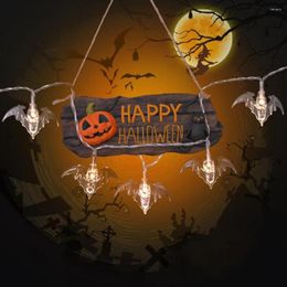 Strings 10 20 40 LED Garland Lights Halloween String Light Bat Shaped For Festival Atmosphere Party Decoration Props Supplies JQ
