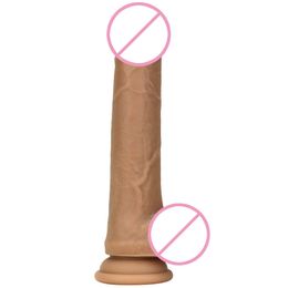 Dildos dongs Losing Money in the Event Impulse Double layer Silicone Penis Female Masturbator Simulation Adult Products 221006