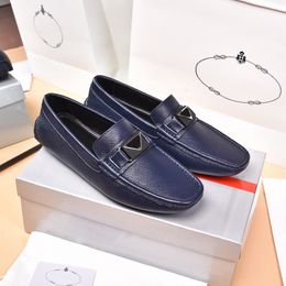 Black Leather Loafers Gentleman Driving Shoes Casual Moccasins Penny Loafer For Men Business Work Wedding Party Oxfords