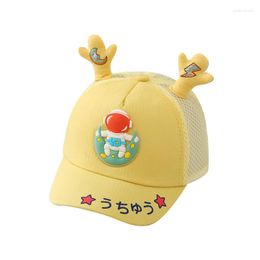 Berets Fashion Astronaut Mesh Children Baseball Cap Baby Hat Summer Boys Visor Bonnet Infant Cute Ear Cotton Girls Sun
