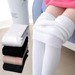 Leggings Tights Winter Warm Kids Thicker Pantyhose Baby Girl Leggings Ballet Dance Children Velvet Solid Colour Pantyhose 2201006