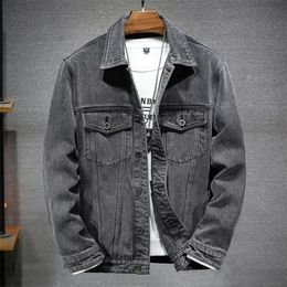 Mens Jackets Fashion Denim Jacket Spring Autumn Casual Vintage Washed Coat Streetwear Loose Plus Size Brand Male Clothing 6XL 7XL 220930