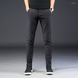 Men's Pants Men's Cotton Linen Men Spring Summer Solid Color Full Length Slim Fit Low Waist Mens Casual Trousers Fashion 2022