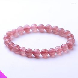 Strand Pink Strawberry Crystal Bracelet Natural Energy Faith Fashion Semi-precious Stone Jewellery Gift 3 Specifications