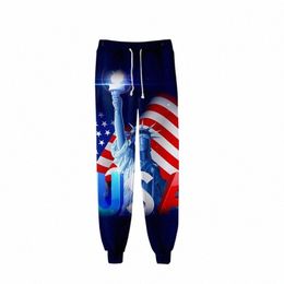 Мужские брюки модель дизайна joggers отслеживает Creative Us National Flag 3D Print Sweatwans Streetwear Мужчины/Женщины Sports Z9I7#