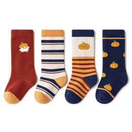 Socks Children s Autumn Cute Baby Sokker 4 Pairs Box Nature Series Boy Skarpety Medium Stockings 221006