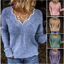 Women's Sweaters Bohomian Knitting Sweater Womens Teen Girls V-Neck Knitted Batwing Sleeve Pullover Tops Autumn Winter Streetwear Clothes