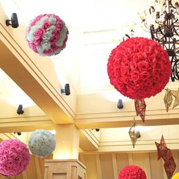 Decorative Flowers 2022 Rose Flower Balls DIY Party Festival Weding Romantic Realistic Blossoms Plastic Artificial