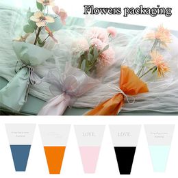 Decorative Flowers Wrapping Paper Bag For Bouquet Transparent Packaging Material Gifts Valentine's Day Florist Supplies