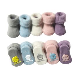 New baby socks winter thick warm socks newborn boys girls baby non-slip baby foot sock 20221006 E3