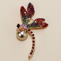 Brooches Fashion Dragonfly Shape Personality Wild Brooch Collar Anti-glare Coat Pin Ornaments Female