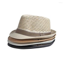 Berets Summer Hats For Women Men Bow Straw Beach Jazz Panama Cape Boat Hat Bohemia Travel Bone Hollow Breathable Sun