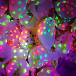 Party Decoration 100/10pcs 12inch Fluorescent Colour Heart Dot Latex Balloon Birthday Baby Shower Gift Anniversaire