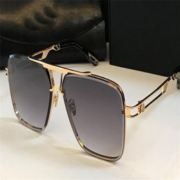 Hommes verres conception de lunettes de soleil Player Square K Gold Frame Crystal Cut Cut Lens haut de gamme Top Quality Eyewear avec Case269w