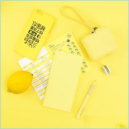 Notepads Kinbor Weekly Plan Mtifunctional Notebook Diary Stationery Hand Book Yellow Notepads Drop Delivery 2021 Office School Busine Dhzh1