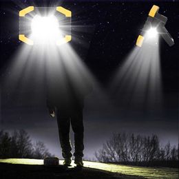 Camping Lantern 100W Led Portable Spotlight 8000lm Super Bright Led Work Light Solar energy Rechargeable for Outdoor Camping Lampe Flashlight W0331