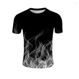 Men's T Shirts 3D Printed Flame Men Women Oversized T-shirt Summer Fashion Casual Kids Boy Girl Novelty Cool Hip Hop Shirt Tops Tees