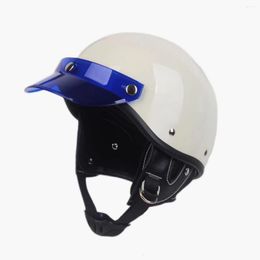 Motorcycle Helmets 2 Gifts DOT Helmet Retro Moto Scooter Vintage Half Face Motorbike Crash Casco MAN