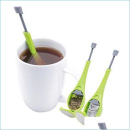 Coffee Tea Tools Tea Tools Infuser Gadget Measure Swirl Steep Stir Press Plastic Strainer Dining Drinkware Drop Delivery 2021 Home Dhj0P