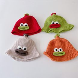 Hats 2022 Fashion Sun Foldable Hollow Crochet Knitting Multicolor Bucket Girls Fisherman Hat Woollen Basin