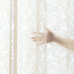 Curtain Korean Floral Lace Curtains For Living Room Bedroom Sheer Tulle Windows Treatment Panel Drapes
