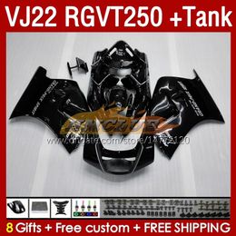 &Tank Fairings For SUZUKI RGVT250 RGV-250 SAPC VJ22 160No.1 glossy black RGV250 VJ 22 RGVT-250 90 91 92 93 94 95 96 RGVT RGV 250 CC 1990 1991 1992 1993 1994 1995 1996 Fairing