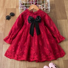 Girls Dresses Autumn Girls Casual Princess Dress Children Year Xmas Sleeveless Layered Cloth Kid Birthday Party Cake Flower Tulle Costume 221006