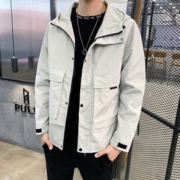 Harajuku Jacket With Hood Spring and Autumn Men Street Casual Coat Windbreaker Jacket Lightweight Clothing Cool