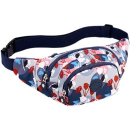 HBP HBPWomen's printed oxford cloth large capacity waterproof business cash register money collection waist bag mom multi-layer practical