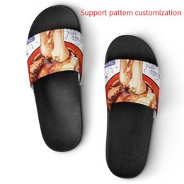 GAI Custom Shoes DIY Support Pattern Customization Slippers Sandals Slide Mens Womens Triple Black Sports Sneakers Comfortable