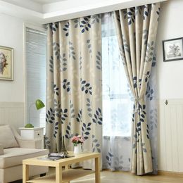 Curtain MRTREES Modern Printed Blackout Curtains For Living Room Window Blind Fabric Leaves Thick Bedroom Home Decor Drapes