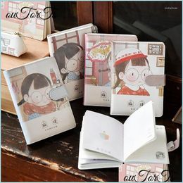 Notepads Small Notebook Portable Cute Girl Carry Notepad School Office Supply Memo Sheets Kawaii Cartoon Style Drop Delivery 2021 Bus Dhdoo