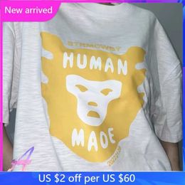 Men's T-Shirts Human Made T-shirts Cartoon Avatar Mask Monster Bamboo Cotton Humanmade T Shirt for Men Women T221006