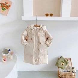 Down Coat Winter Thickening and Lengthening Warm Childrens Jacket Boys MustHave Thickened for Going Out 2201006