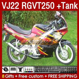 &Tank Fairings For SUZUKI RGV250 VJ 22 RGVT250 RGV-250 SAPC VJ22 90 91 92 93 94 95 96 160No.36 RGVT RGV 250 CC RGVT-250 1990 1991 1992 1993 1994 1995 1996 Fairing red factory