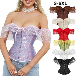 Woman Corset Tops Waist Trainer Lace Four Season Jacquard Court Women Corsets Wholesale Sexy Bustier Minceur Tops Female Trendy Women Top Manufacturer