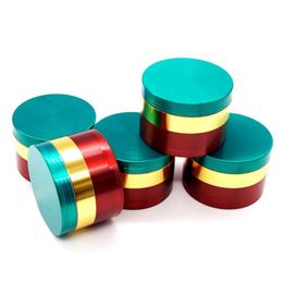 smoking Tobacco Grinders CHROMIUM CRUSHER Diameter 55mm herb grinder Metal 4 Levels cnc teeth Philtre net Colourful Smoke Crushers With Paper Box 15xy E1 bong