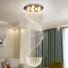 Chandeliers Yoogee Modern Large Crystal Chandelier Long Gold Stair Led Lamp Luxury Villa Loft Hanging Light Fixture Indoor Pendant